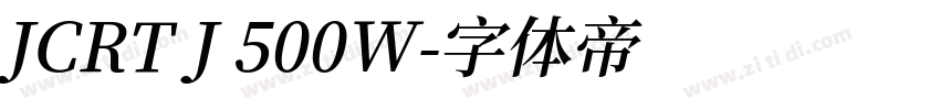 JCRT J 500W字体转换